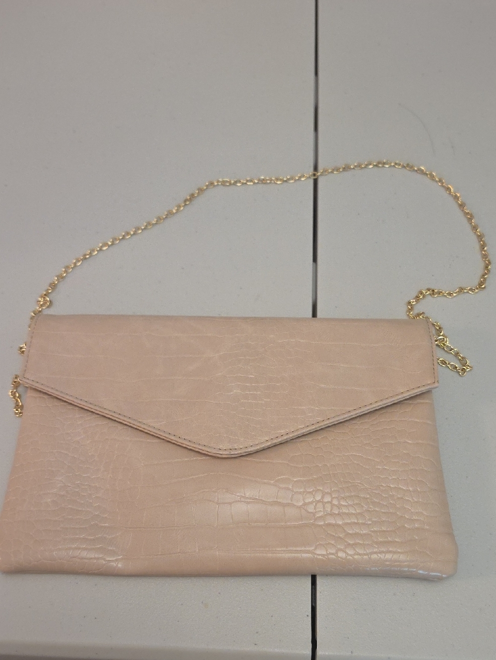 Lulus Envelope Faux Croc Skin Clutch